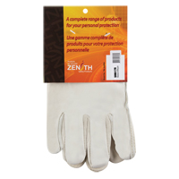 Winter-Lined Driver's Gloves, Medium, Grain Cowhide Palm, Fleece Inner Lining - Zenith Safety Products 
