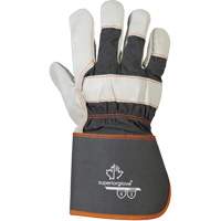 Endura&reg; Fitters Work Gloves, One Size, Grain Cowhide Palm, Cotton Inner Lining - Superior Glove Works Ltd. 76GR-L