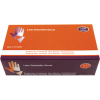 Gants calibre industriel, Moyen, Latex, Poudr&eacute;s, Blanc - Almedic 46I-520G-M