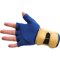 Fingerless Glove Liner with Wrist Restrainer, Size X-Small, Poly-Cotton Palm - Impacto 714-20XS-L