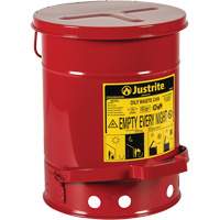 Contenants pour d&eacute;chets huileux, Homologu&eacute; FM/List&eacute; UL, 6 gal. US, Rouge - Justrite 09100