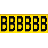 Individual Adhesive Letter Markers, B, 2-15/16" H, Black on Yellow - Accuform NMC NCH603BYL