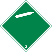 Plaque-&eacute;tiquette TMD gaz non toxique, Plastique - Brady 09045