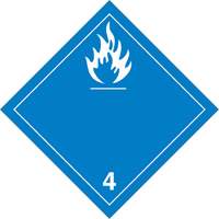 Dangerous When Wet TDG Placard, Plastic - Brady 09051