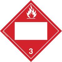 Flammable Liquids TDG Placard, Adhesive Vinyl - Brady 09082