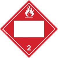 Flammable Gases TDG Placard, Plastic - Brady 09092