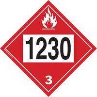 Plaque-&eacute;tiquette TMD 1230 pour m&eacute;thanol, Plastique - Brady 09095R 1230