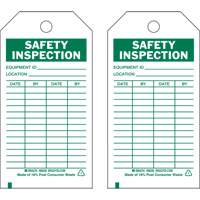 &eacute;tiquettes de rapport d'inspection, Polyester, 3" la x 5-3/4" h, Anglais - Brady 86556