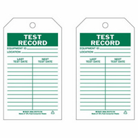 &eacute;tiquettes pour r&eacute;sultats de test, Polyester, 4" la x 7" h, Anglais - Brady 86513