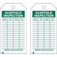 &eacute;tiquettes de rapport d'inspection, Polyester, 4" la x 7" h, Anglais - Brady 86501