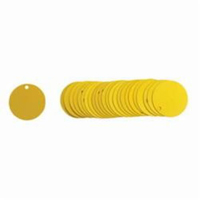 Blank Round Valve Tags, Aluminum, 1.5" dia - Brady 49900