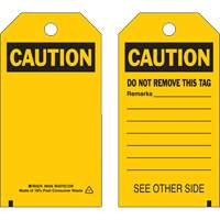 &eacute;tiquettes de s&eacute;curit&eacute; auto-plastifiantes, Polyester, 4" la x 7" h, Anglais - Brady 86514