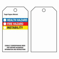 &eacute;tiquettes du droit &agrave; l'information, Polyester, 3" la x 5-3/4" h, Anglais - Brady 76238