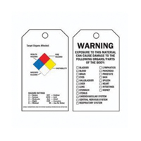 &eacute;tiquettes du droit &agrave; l'information, Polyester, 3" la x 5-3/4" h, Anglais - Brady 76227