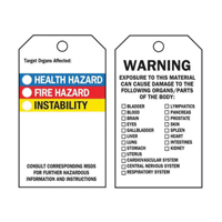 &eacute;tiquettes auto-plastifiantes du droit &agrave; l'information, Polyester, 3" la x 5-3/4" h, Anglais - Brady 76229