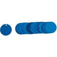 Blank Round Valve Tags, Aluminum, 2" dia - Brady 49907