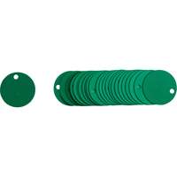 Blank Round Valve Tags, Aluminum, 2" dia - Brady 49908