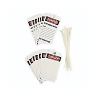 &eacute;tiquettes auto-plastifiantes pour la pr&eacute;vention des accidents, Polyester, 3" la x 5-3/4" h, Anglais - Brady 76192