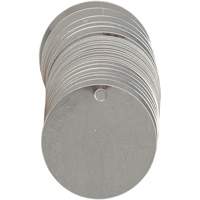Blank Write-On Valve Tags, Stainless Steel, 2" dia - Brady 44402
