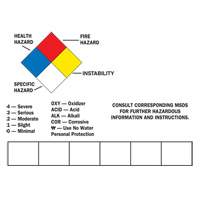 Blank Write-On Container Label, Vinyl, Sheet, 14" L x 10" W - Brady 58734