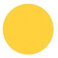 &eacute;tiquettes rondes inscriptibles, Cercle, 3" lo x 3" la, Jaune - Brady 30668