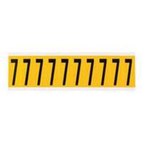 Individual Number and Letter Label, 7, 2" H, Black on Yellow - Brady 1534-7