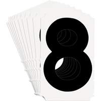 Quick-Align&reg; Individual Gothic Number and Letter Labels, 8, 4" H, Black - Brady 5140P-8