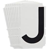 &eacute;tiquettes de lettres et chiffres gothiques individuels Quick-Align, J, 4" h, Noir - Brady 5140P-J