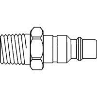 Quick Couplers - 1/4" Industrial, One Way Shut-off - Plugs, 1/8" - Topring 20.222