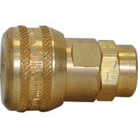 Quick Couplers - 3/8" Industrial, One Way Shut-Off - Automatic Couplers, Brass - Topring 21.442