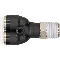 Raccord m&acirc;le en Y filet&eacute; Topfit, 1/4" dia., Polym&egrave;re - Topring 40.725