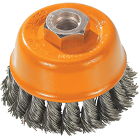 Knot-Twisted Wire Cup Brush, 3" Dia. x 5/8"-11 Arbor - Walter Surface Technologies 13F354