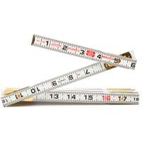 Red End&reg; Masonry Rule, 6' L, Wood, 1/16" Graduations - Lufkin By Crescent 646LN