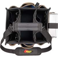 Large Electrical & Maintenance Tool Carrier, Polyester, 23 Pockets, Black - Kuny's SW-1528