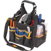 Large Electrical & Maintenance Tool Carrier, Polyester, 23 Pockets, Black - Kuny's SW-1528