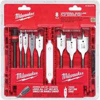 Quik-Lok Flat Boring Sets, 8 Pieces - Milwaukee 49-22-0175