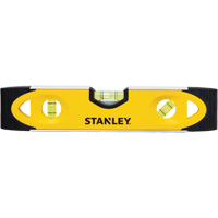 Shock-Resistant Torpedo Level, 9" L, Aluminum, 3 Vials, Magnetic - Stanley Tools 43-511