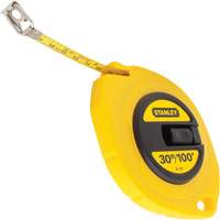 Steel Long Tape, 3/8" x 100'/30 m, Imperial & Metric Graduations - Stanley Tools 34-107