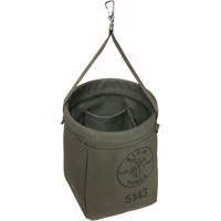 Tapered-Bottom Bag, 8" H, Canvas, Grey - Klein Tools 5143