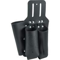 Pliers, Rule & Screwdriver Holder, Multiple Tool Holder, Leather, 3 Pockets - Klein Tools 5118PRS