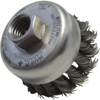 Brosses-boisseau &agrave; fils nou&eacute;s, 2-3/4" dia. x 5/8"-11 arbre - Felton Brushes C204