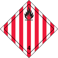 TDG Shipping Labels, Class 4.1, Flammable Solids, Paper - Accuform NMC TCL431PS2
