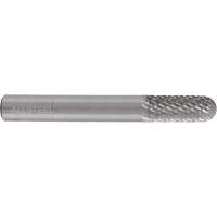 ALLSTEEL Cylindrical Round Nose Shape Carbide Burr, SC-3, 3/8" Dia., 3/4" Depth of Cut - Walter Surface Technologies 01W361