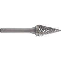 ALLSTEEL Conical Shape Carbide Burr, SM-5, 1/2" Dia., 1/4" Shank, 7/8" Depth of Cut - Walter Surface Technologies 01W318