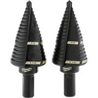 # 9 Step Drill Bits, 7/8" - 1-1/8" , 1/4" Increments, High Speed Steel - Milwaukee 48-89-9239