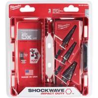 Shockwave Impact Duty Step Drill Bit Set, 3 Pieces, Titanium - Milwaukee 48-89-9254