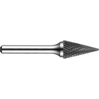 Double-Cut Rotary Burr, SM-50, 1/4" Dia., 1/4" Shank, 1/2" Depth of Cut - Precision 7466369
