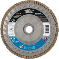 Disque &agrave; lamelles Long Life C-Trim, 5" x 5/8"-11, Type 27, Grain 80, Alumine de zirconium - Tyrolit 34464926