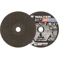 Zip Cut-Off Wheel, 3" x 1/16", 3/8" Arbor, Type 1, 25470 RPM - Walter Surface Technologies 11L317