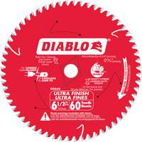 Lame de scie circulaire Ultra Finish, 6-1/2", 60 dents, Pour Stratifi&eacute;/Bois - Diablo D0660A